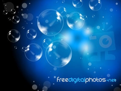 Abstract Bubbles Background Means Soapy Spheres Wallpaper
 Stock Image