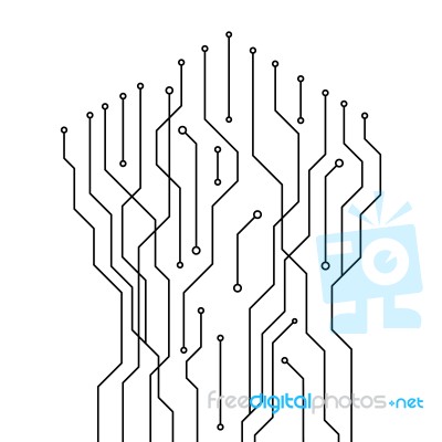 Abstract Circuit Digital Technology  Illustration Texture Stock Image