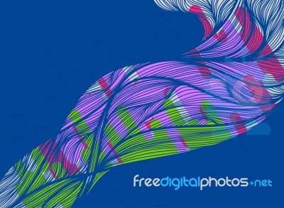 Abstract Colorful Lines Art Pattern Stock Image