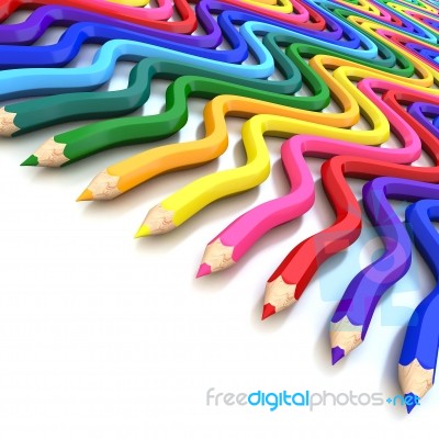 Abstract Colour Pencil Stock Image