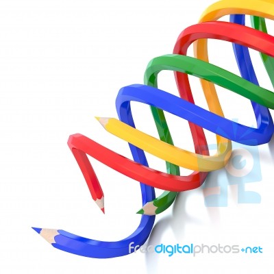 Abstract Colour Pencil Stock Image