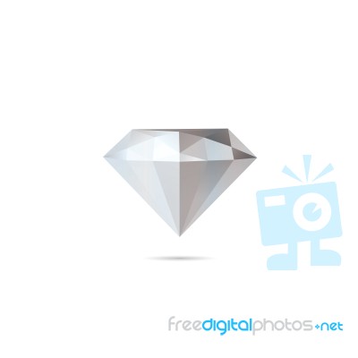 Abstract Diamond Isolated Stock Image