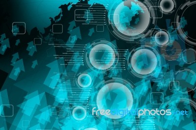 Abstract Digital Blue Background Stock Image