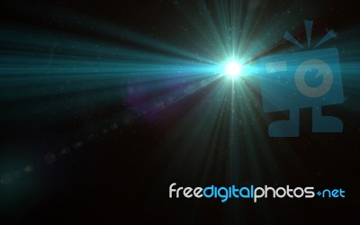 Abstract Digital Lens Flare With Black Background Stock Image