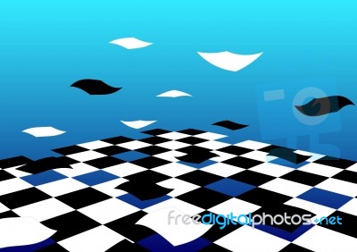 Abstract Flying Floor Background Stock Image