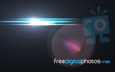 Abstract Galactic Space Scape Background With Distant Stars.nature White Flare Effect Stock Image