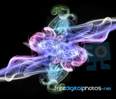 Abstract Glowing Of Smoke Stock Photo