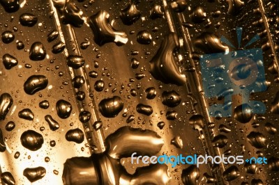 Abstract Gold Drop Stock Photo