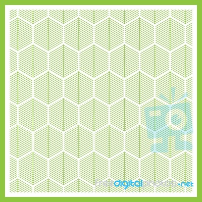 Abstract Green Lines On White Background Stock Image