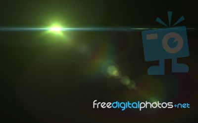 Abstract Green Of Lighting Flare Stock Image