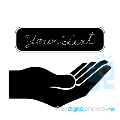 Abstract Holding Hand With Copy Space Background Stock Image