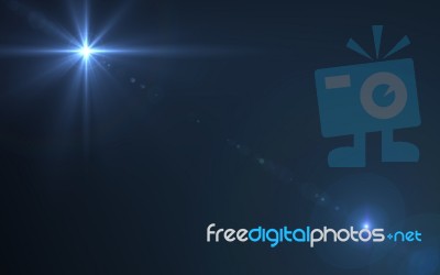 Abstract Lens Flare Blue Star Stock Image