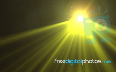 Abstract Lens Flare Dusty With Black Background Stock Image