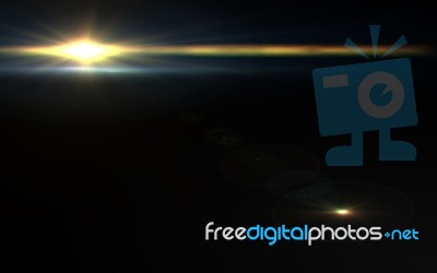 Abstract Lens Flare Light Horizontal Stock Image