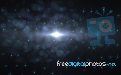 Abstract Lens Flare Light Over Black Background Horizontal.cross Star Flare Effects Stock Image