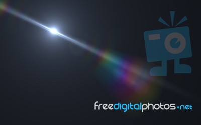 Abstract Lens Flare Lights And Black Background Stock Image