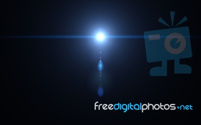 Abstract Lens Flares In Middle Space With Black Background Stock Image