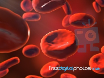 Abstract Red Blood Cells,scientific Or Medical Or Microbiological Background Stock Image
