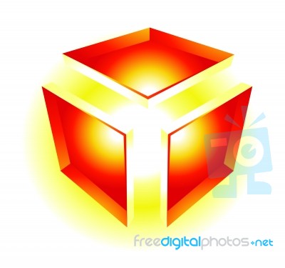 Abstract Red Square Stock Image