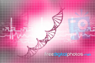Abstract Render Of A Dna Strand Stock Image