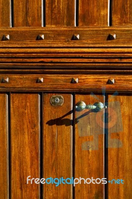 Abstract  Rusty   Closed Wood Door Olgiate Olona Varese Stock Photo