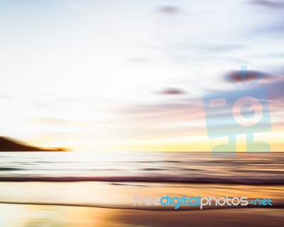 Abstract Seascape With Blurred Panning Motion Background Stock Photo