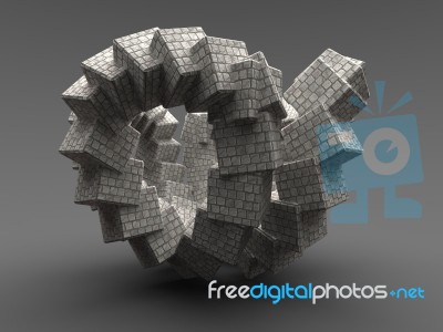Abstract spiral cubes Stock Image