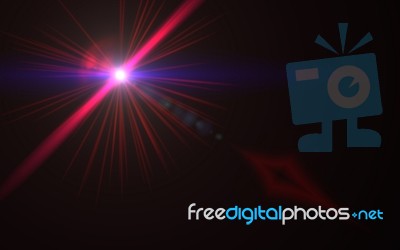 Abstract Sun Burst With Digital Lens Flare Background Stock Image