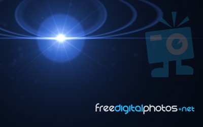 Abstract Sun Burst With Digital Lens Flare Background.abstract Digital Lens Flares Special Lighting Effects On Black Background Stock Image