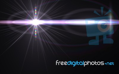 Abstract Sun Burst With Digital Lens Flare Background.abstract Digital Lens Flares Special Lighting Effects On Black Background Stock Image