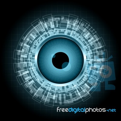 Abstract Technology Digital Circle Eye  Illustration Backg Stock Image