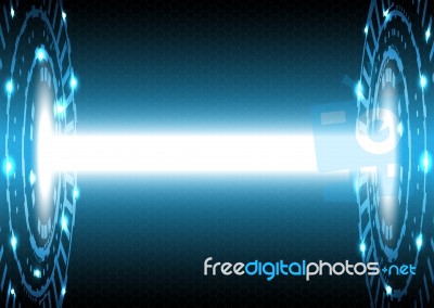 Abstract Technology Digital Circle With Light  Illustratio Stock Image