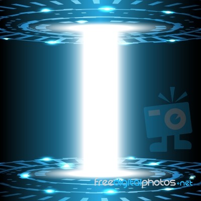 Abstract Technology Digital Laser Light  Illustration Back Stock Image