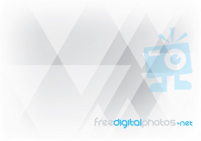 Abstract Technology Geometric Triangle White Grey Background Stock Image