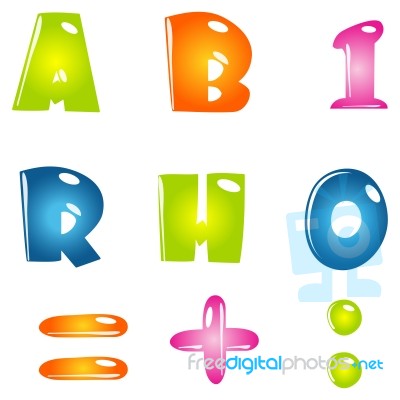 Abstract Text Icon Stock Image