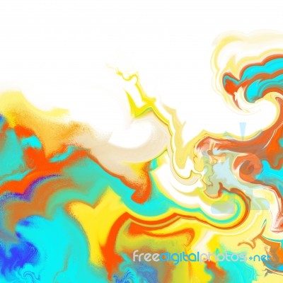 Abstract Waves Painting Stock Image