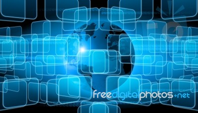 Abstract World Technology Background Stock Image