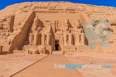 Abu Simbel Temple Of King Ramses Ii Stock Photo