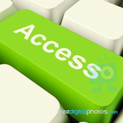Access Computer Key Stock Image