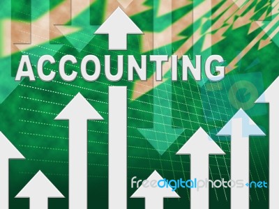 Accounting Graph Shows Paying Taxes And Accounts Stock Image