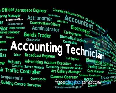 Accounting Technician Indicates Balancing The Books And Accounts… Stock Image