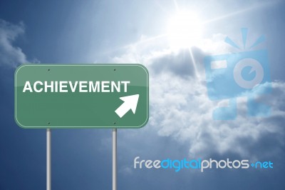 Achievement Road Sign Stock Image