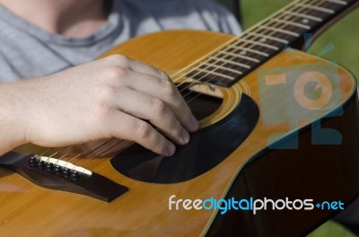Acoustic Guitar Stock Photo