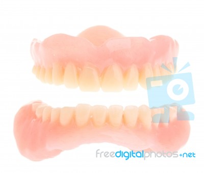 Acrylic Denture Stock Photo