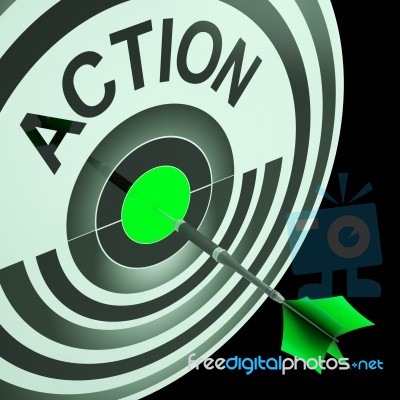 Action Shows Emergency Urgent Or Motivating Act Stock Image