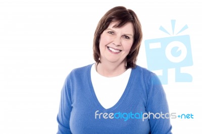 Active And Happy Senior Woman Stock Photo