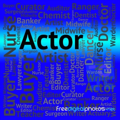 Actor Job Shows Cast Member And Jobs Stock Image