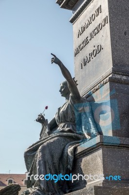 Adam Mickiewicz Monument In Krakow Stock Photo Adam Mickiewicz Monument In Krakow Stock Photo