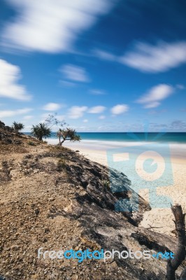 Adder Rock Beach On Stradbroke Island, Queensland Stock Photo