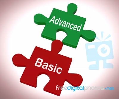 Advanced Basic Puzzle Means Programme Features And Costs Stock Image
